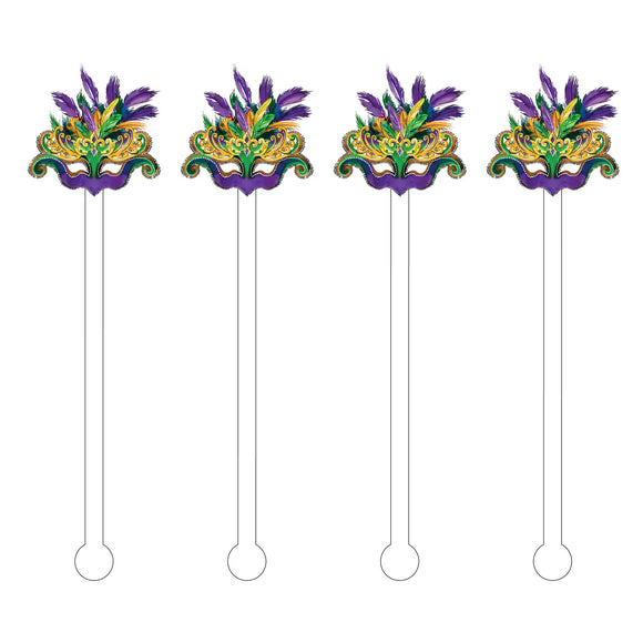 Glitz Girl Mask Acrylic Stir Sticks