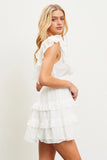 V-Neck Ruffle Tiered Dress