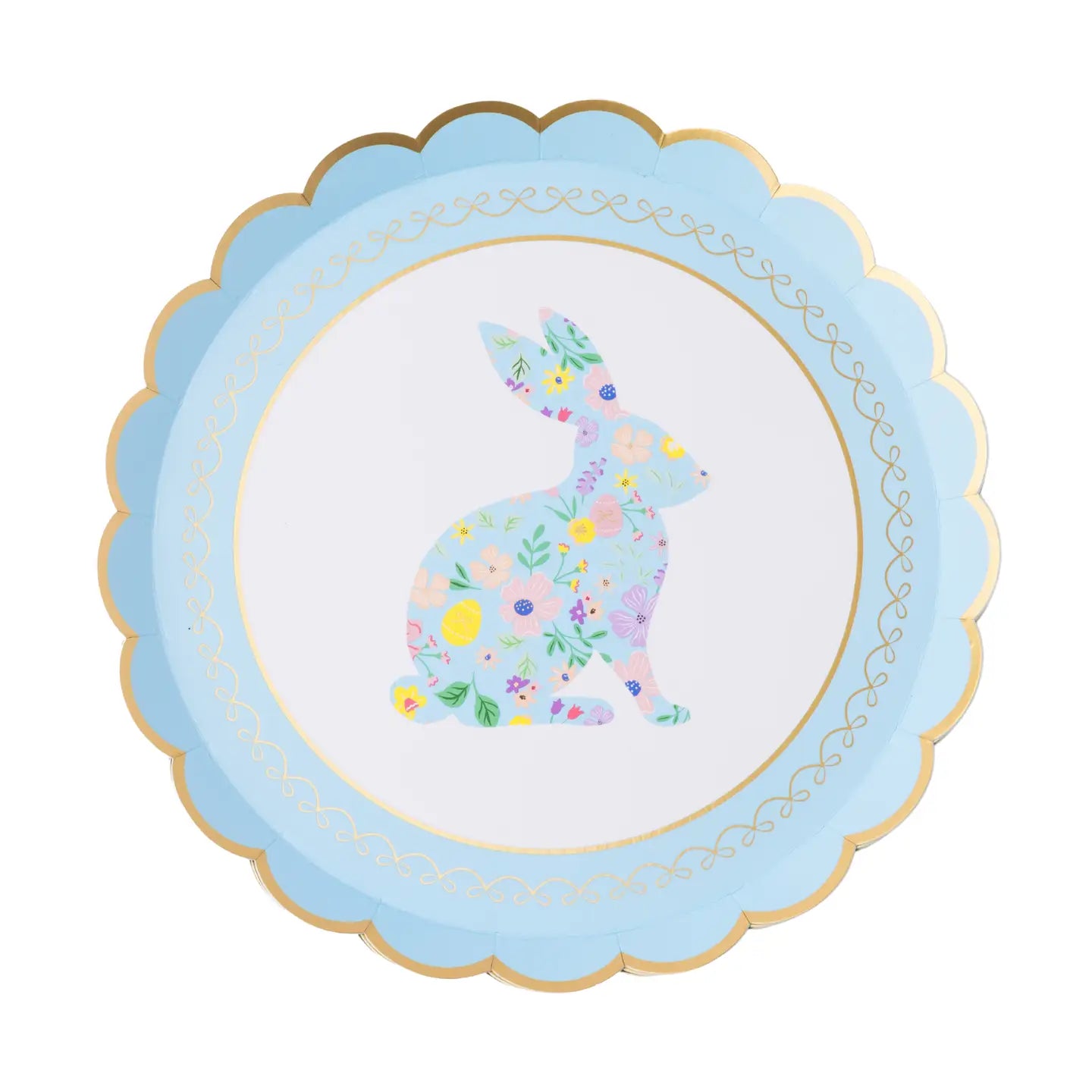 Easter Bunny Pastel Floral Side Plates