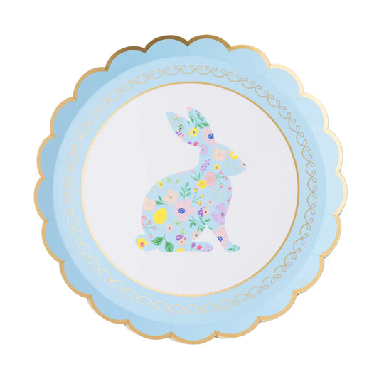 Easter Bunny Pastel Floral Side Plates
