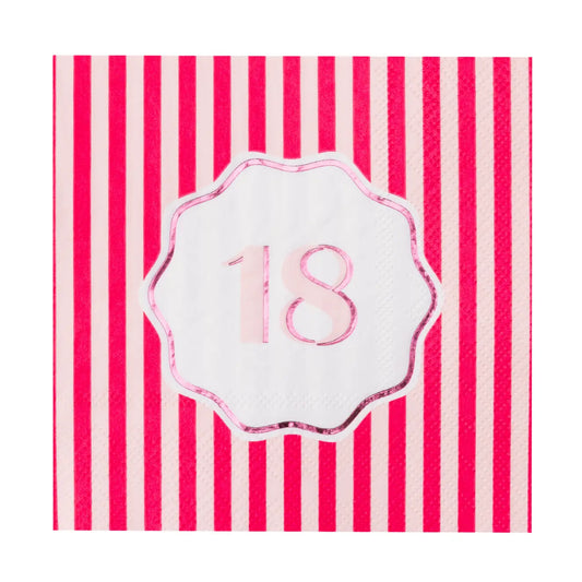 18th Birthday Beverage Napkins