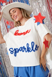 Born to Sparkle Embroidery Top