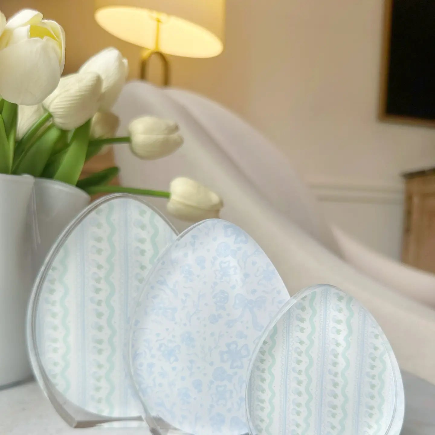 Blue Acrylic Eggs - Small