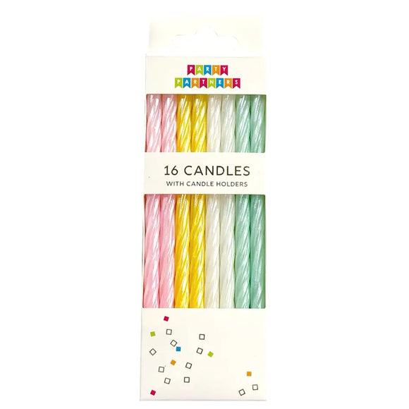 Pearl Pastel Spiral Birthday Candles