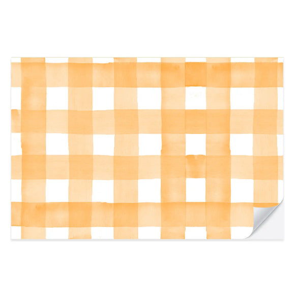 Orange Gingham Placemat Pad