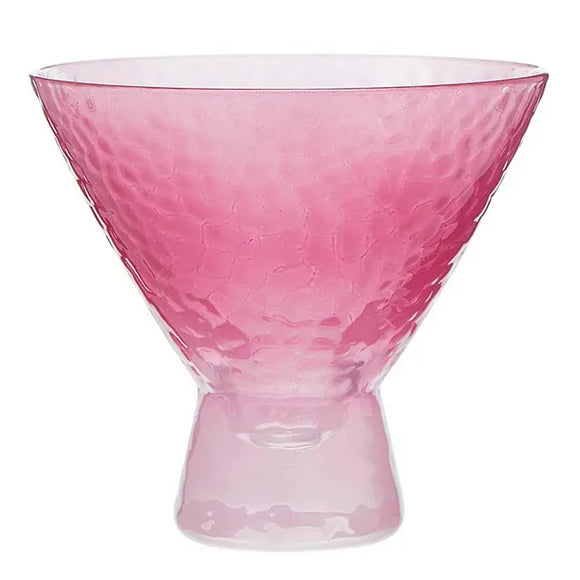 Hammered Martini Glass - Pink