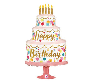 Pink Cake Shape Foil Balloon