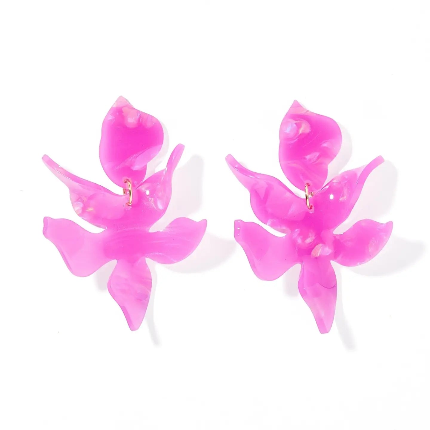 Flora Statement Earrings - Orchid Purple