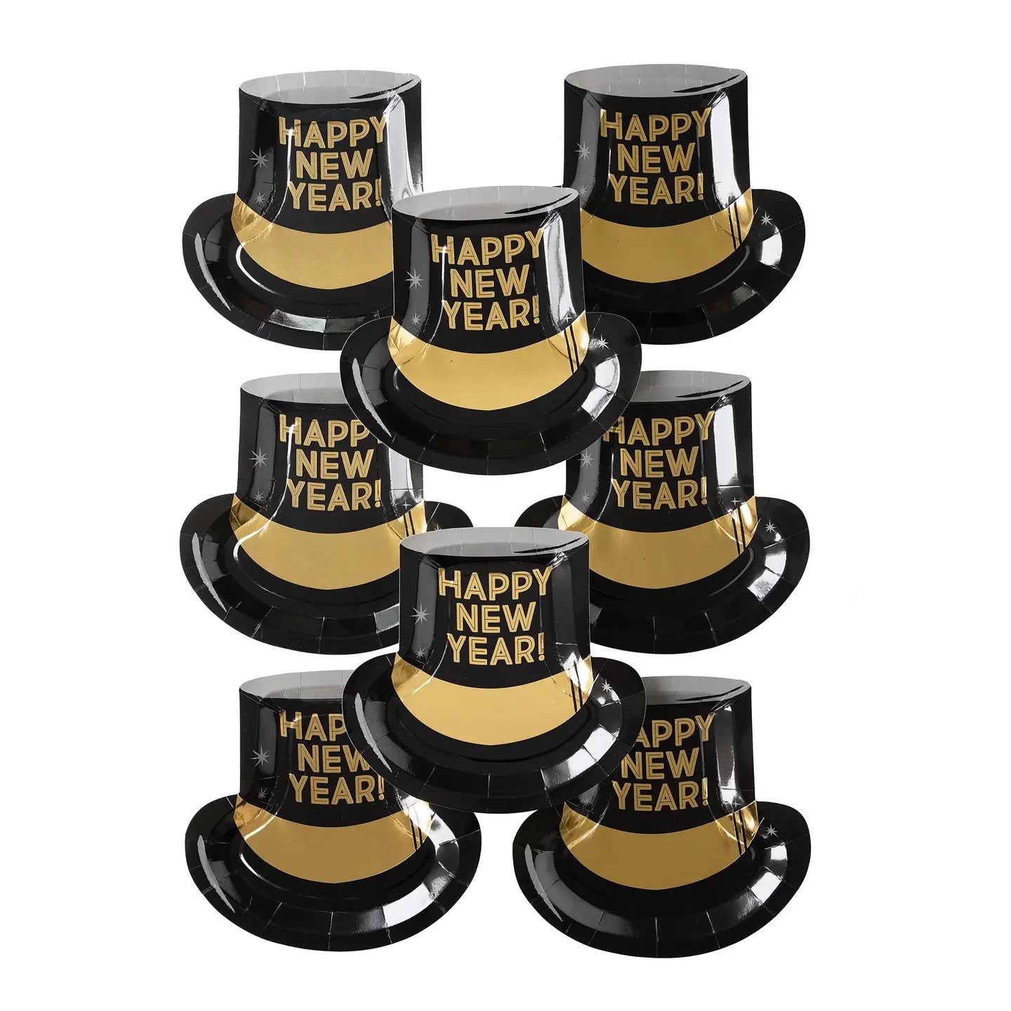 Happy New Year Hat Diecut Plates