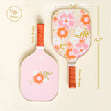 Beyond Blooms Pink/Orange Pickleball Paddle