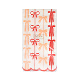 Red and Pink Bow Stripes Guest Towels