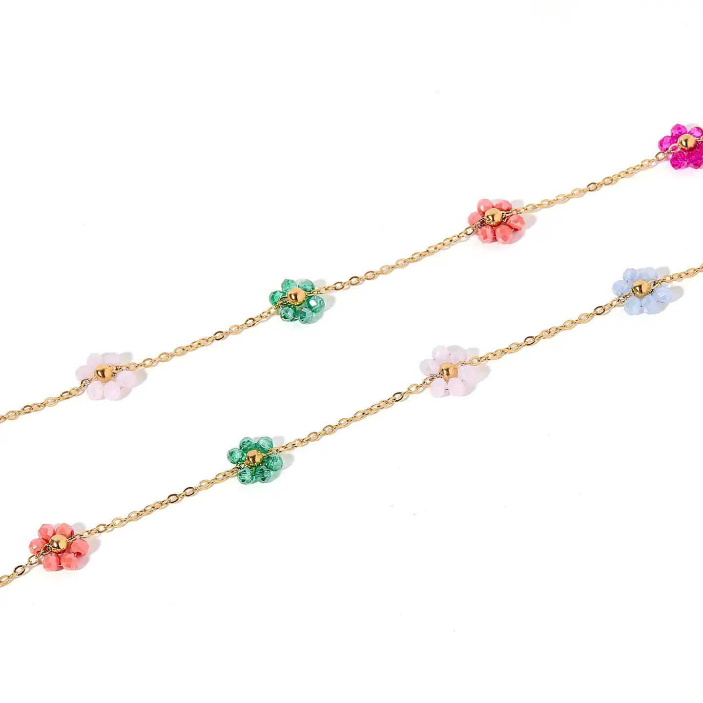 Necklace - Gracie Flower Multi Color