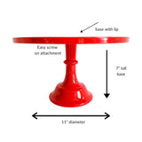 Red Melamine Cake Stand