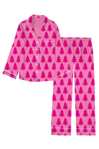 Dreaming of a Pink Christmas Silky Satin Pajamas