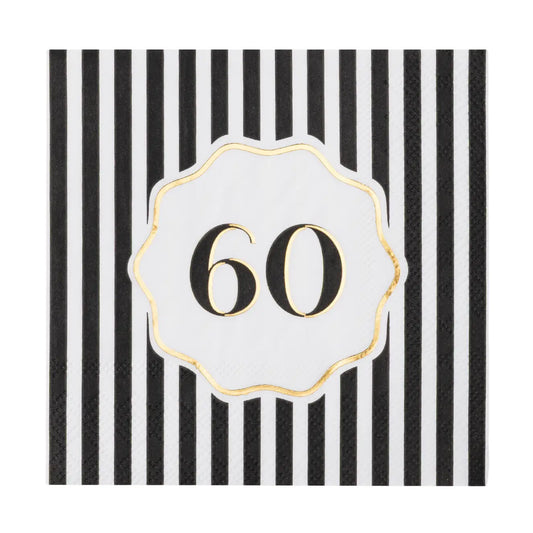 60th Birthday Beverage Napkins