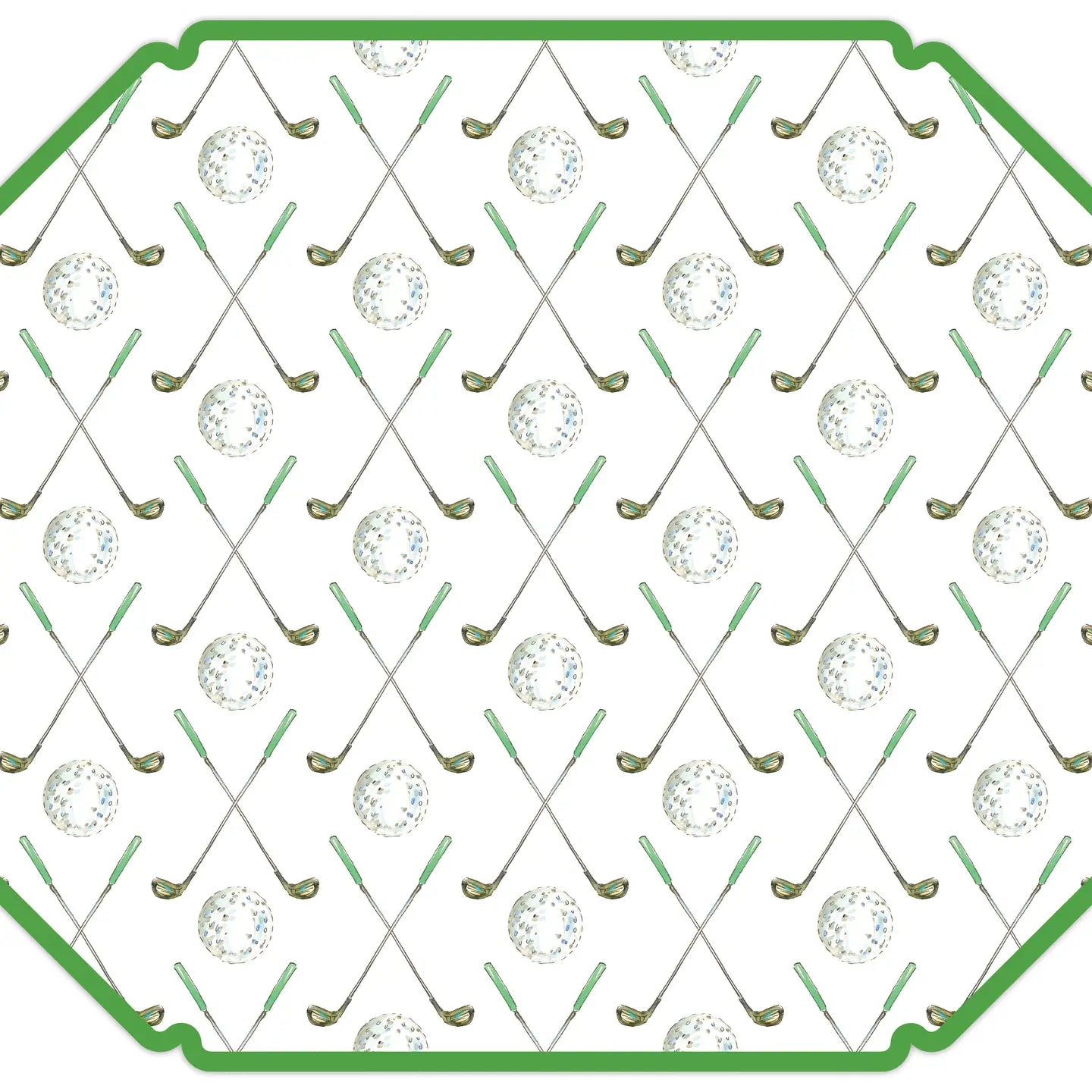 Golf Ball & Club Pattern Placemats