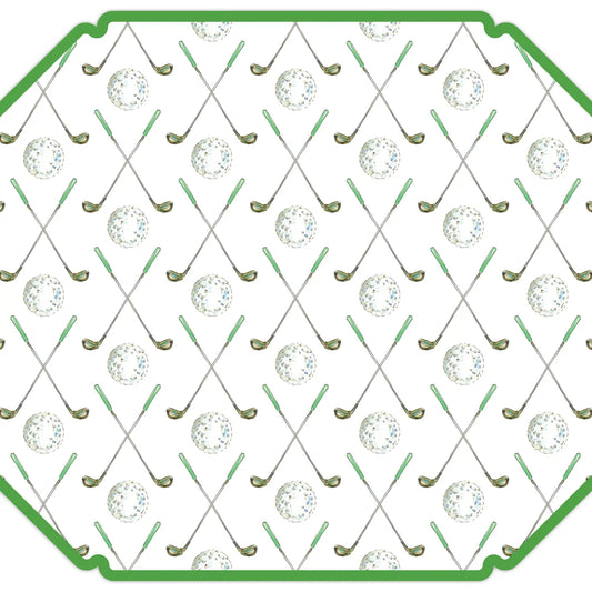 Golf Ball & Club Pattern Placemats