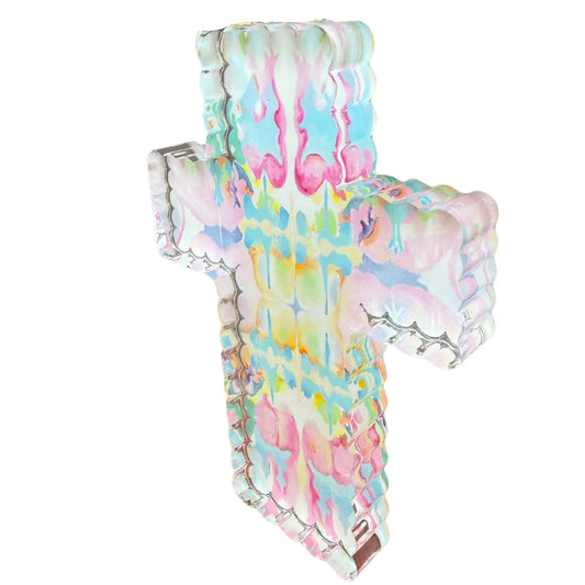 Kaleidoscope Cross Acrylic Shelfie - Large