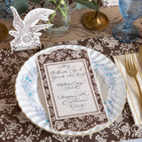 Brown Regal Peacock Table Cards