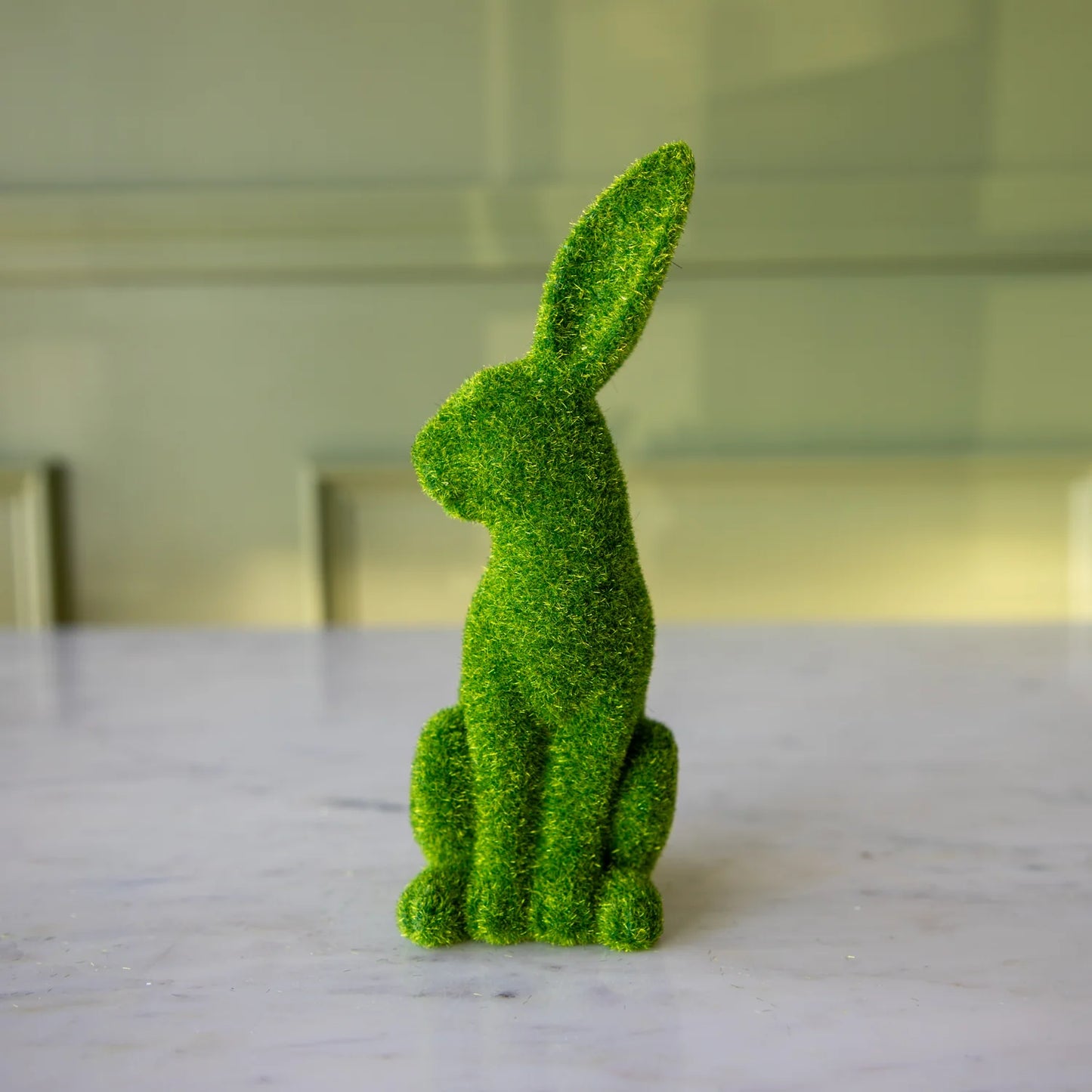 Green Flocked Bunny - Small