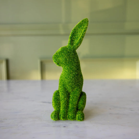 Green Flocked Bunny - Small