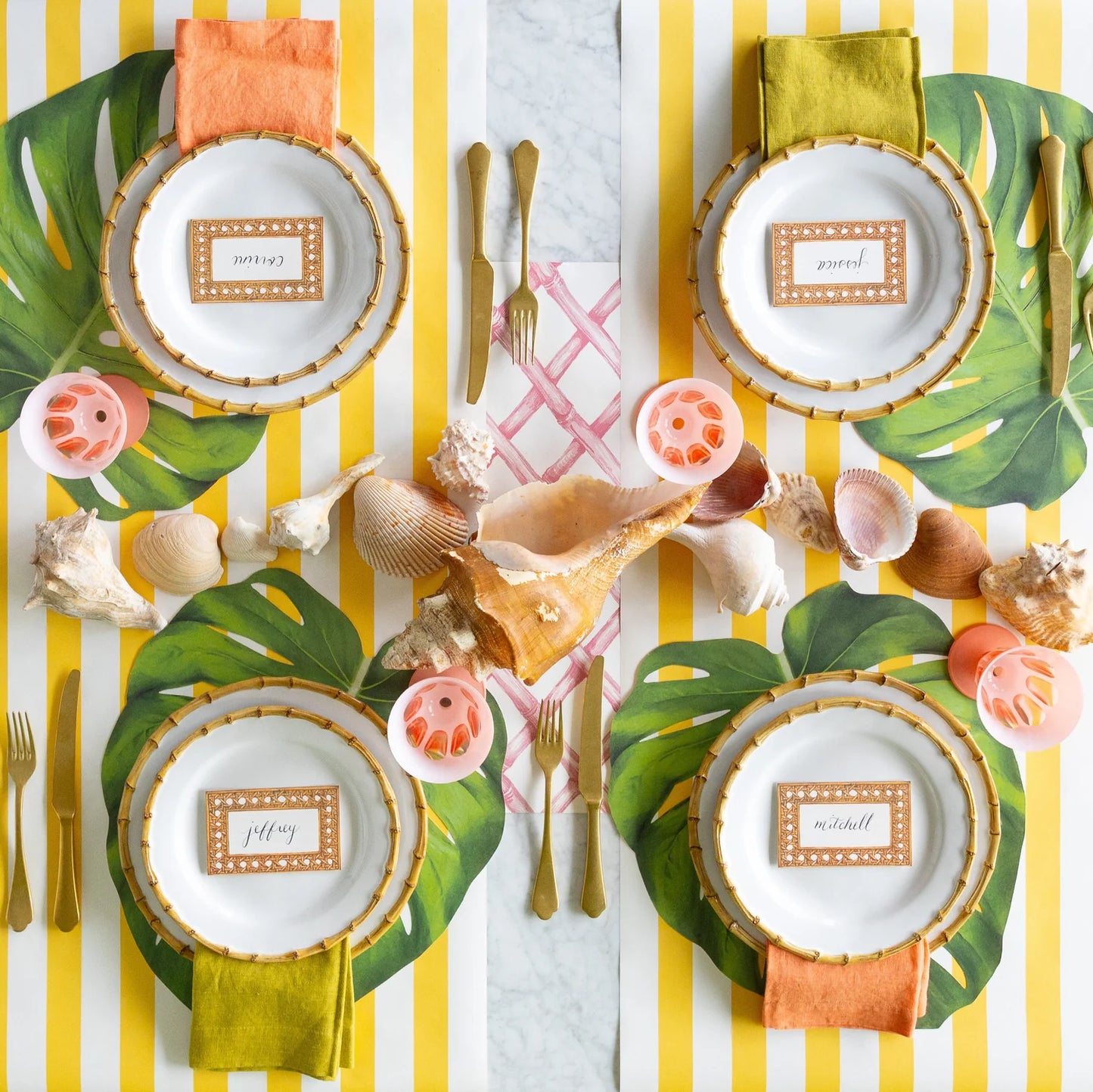 Pink Lattice Table Runner