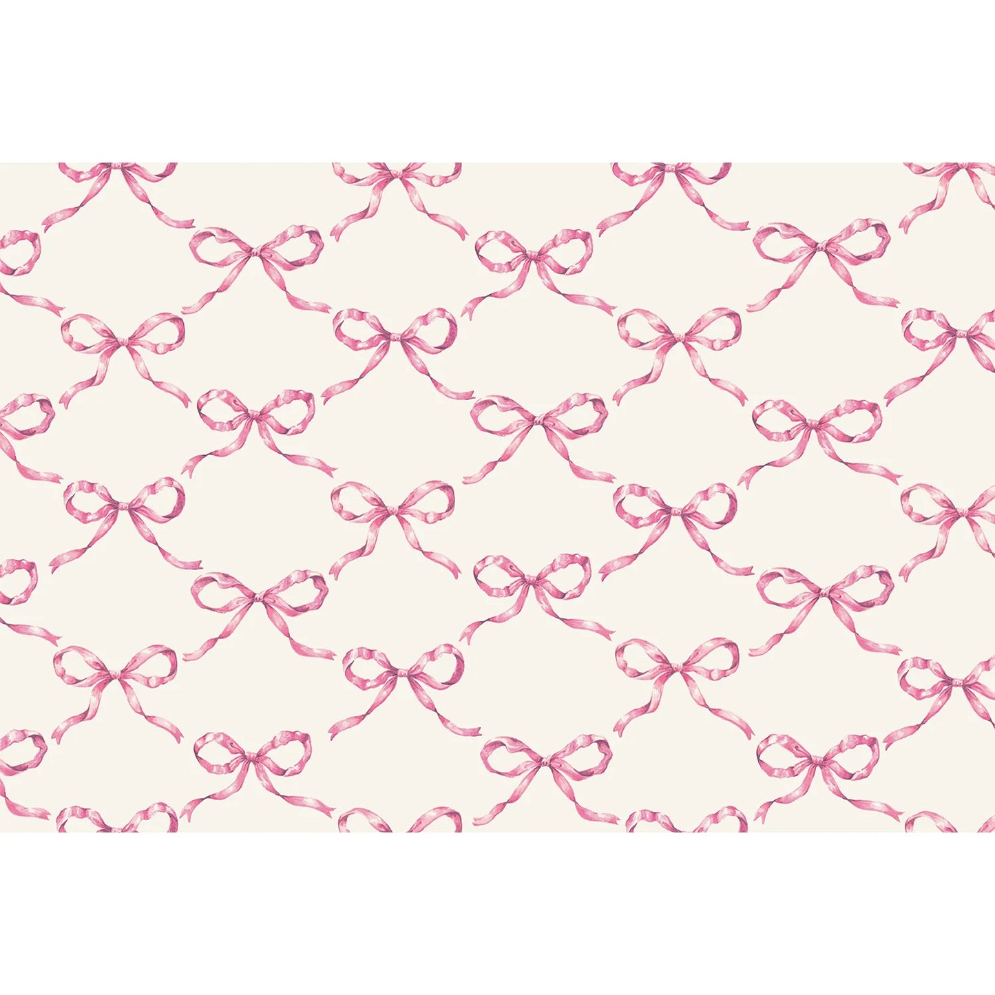 Pink Bow Lattice Placemats
