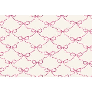 Pink Bow Lattice Placemats