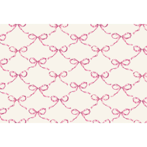 Pink Bow Lattice Placemats