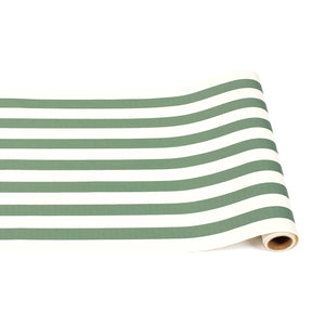 Dark Green Classic Stripe Table Runner