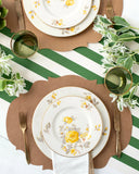 Dark Green Classic Stripe Table Runner