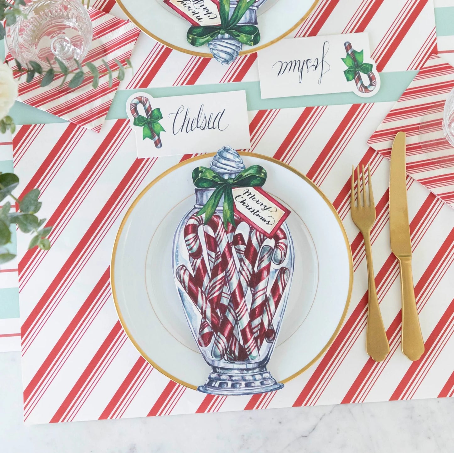Peppermint Stripe Placemats