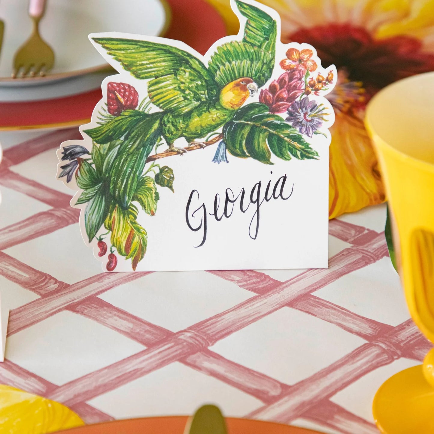 Pink Lattice Table Runner