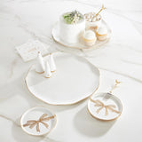 Gold Bow Appetizer Plates