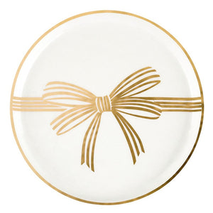 Gold Bow Appetizer Plates