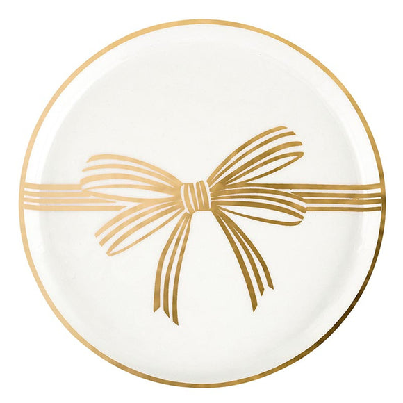 Gold Bow Appetizer Plates