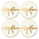 Gold Bow Appetizer Plates