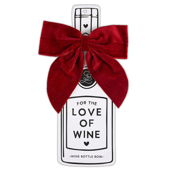 Wine Bottle Bow - Red