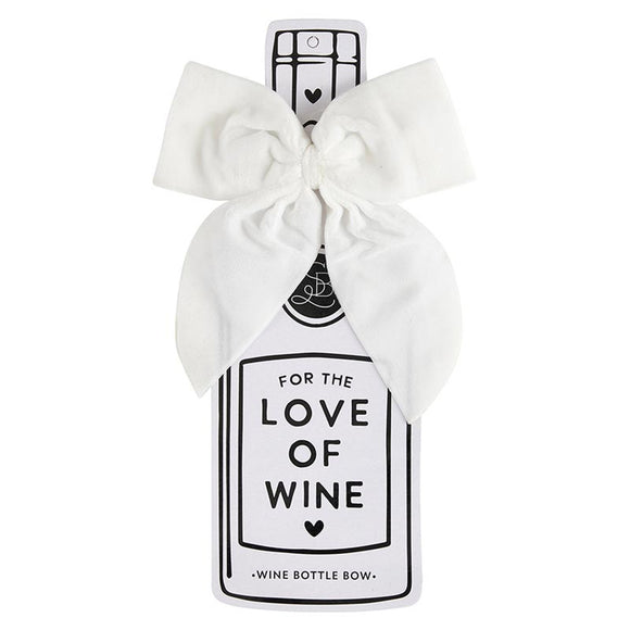 Wine Bottle Bow - White