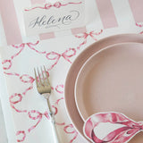 Pink Bow Lattice Placemats