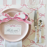 Pink Bow Lattice Placemats