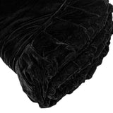 Plush Black Velvet Christmas Tree Skirt