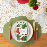 Green Diecut French Frame Placemats