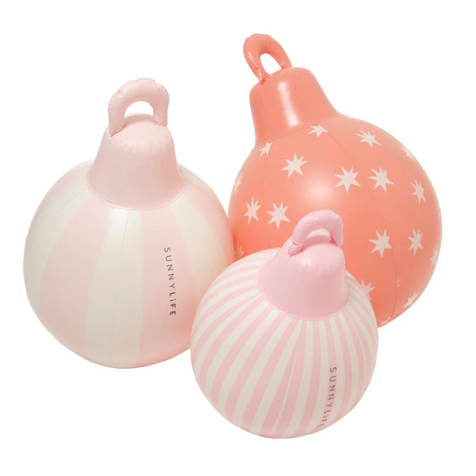 Light Up Christmas Baubles - Red