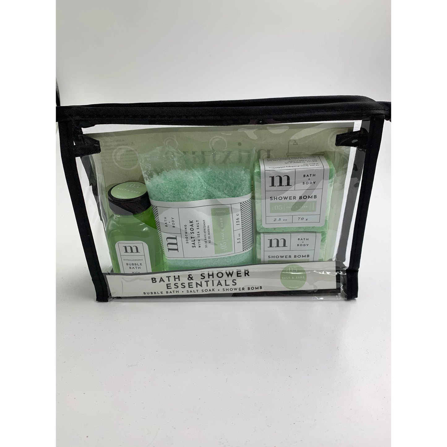 Bath & Shower Essentials Set - Salt & Sage