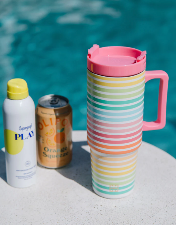 To-Go Handle Tumbler - Sunset Stripe