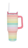 To-Go Handle Tumbler - Sunset Stripe