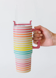 To-Go Handle Tumbler - Sunset Stripe