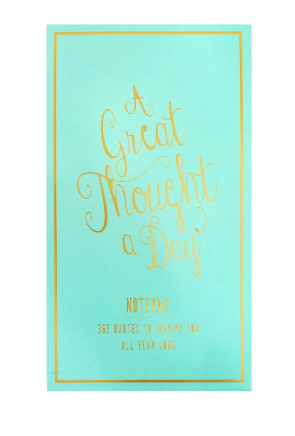 A Great Thought A Day Notepad - Seafoam