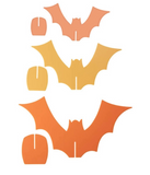 Acrylic 3D Bats - Orange/Yellow/Peach